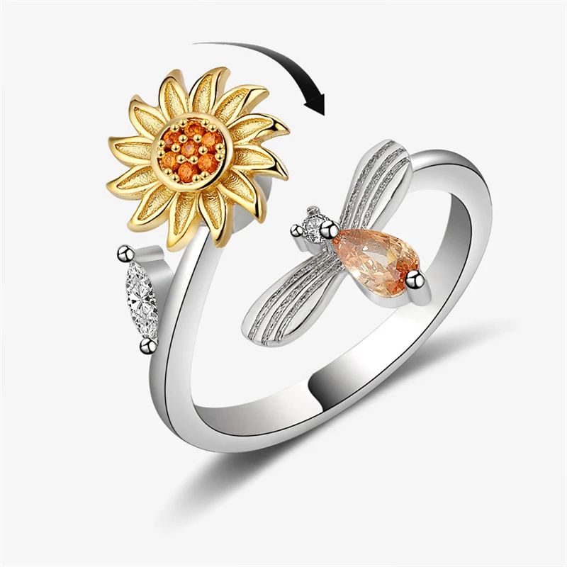 Anillo giratorios de girasol