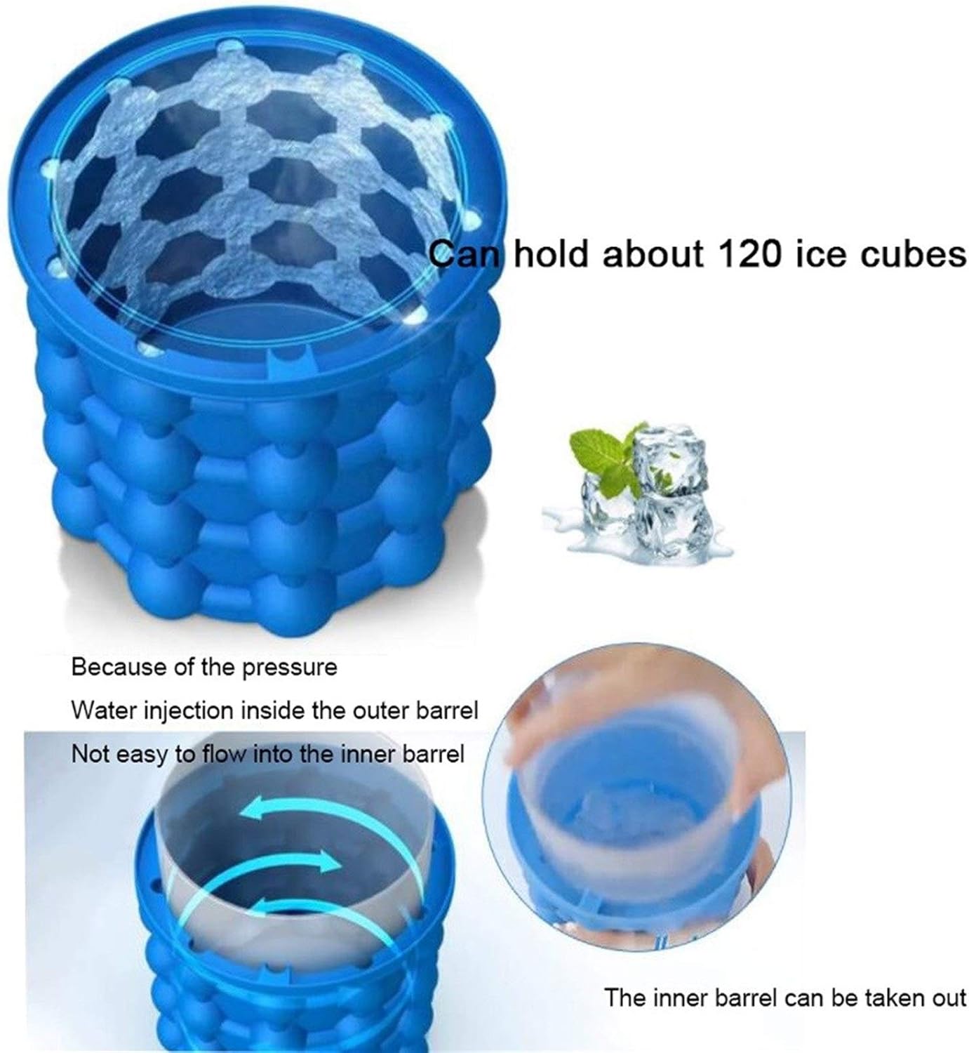 Molde de silicona para hacer cubitos de hielo - additional image 12