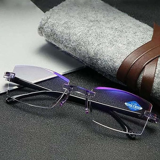 Pack de gafas antirayos azules multifocales +2.0 mas funda de cuero