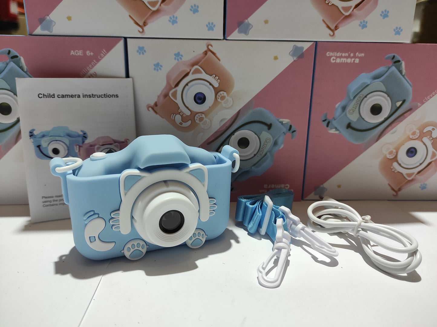 Cámara para Niños con Correa 1080P 2,0 Pulgadas Azul Gato - additional image 11