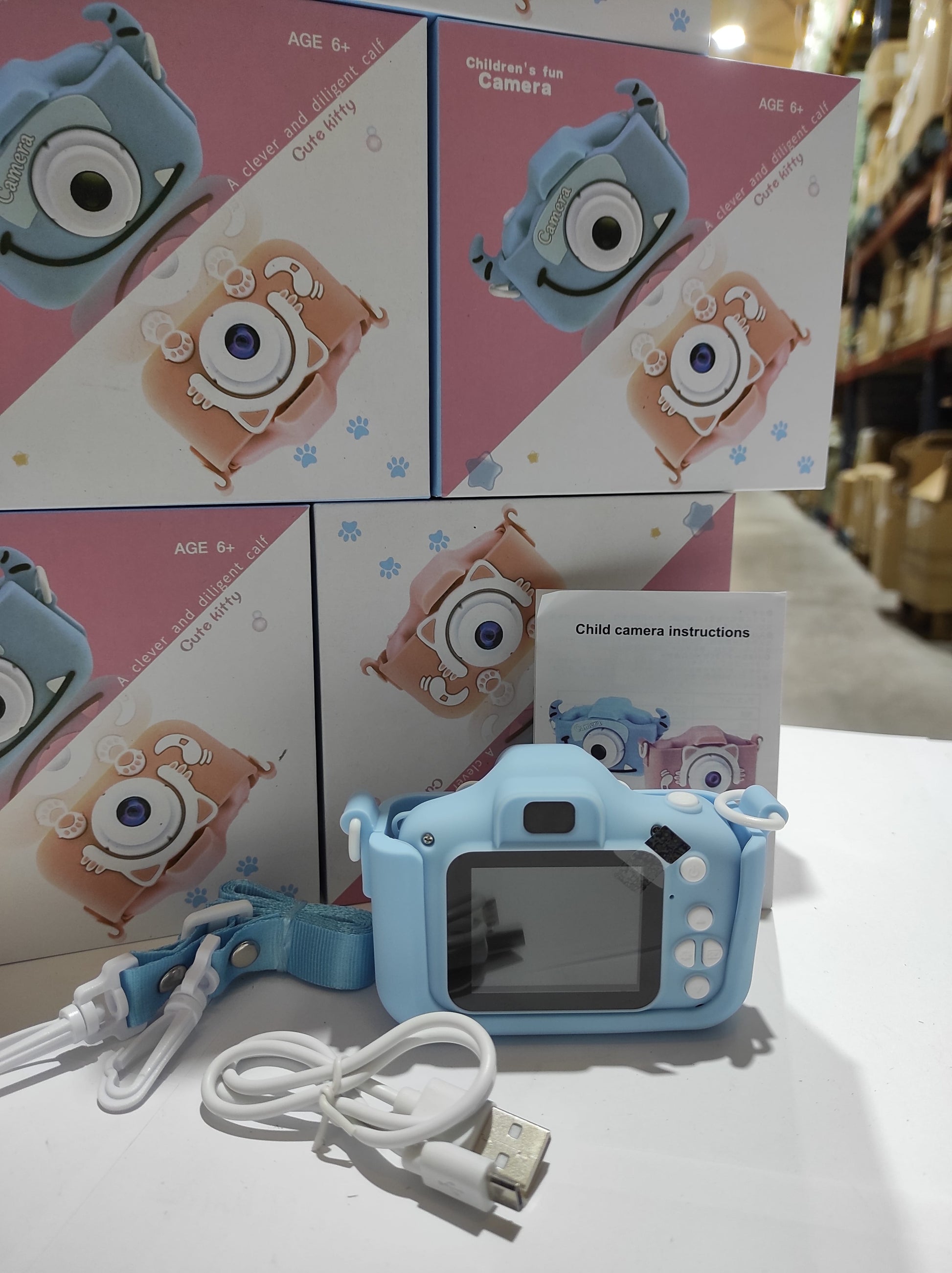 Cámara para Niños con Correa 1080P 2,0 Pulgadas Azul Gato - additional image 15