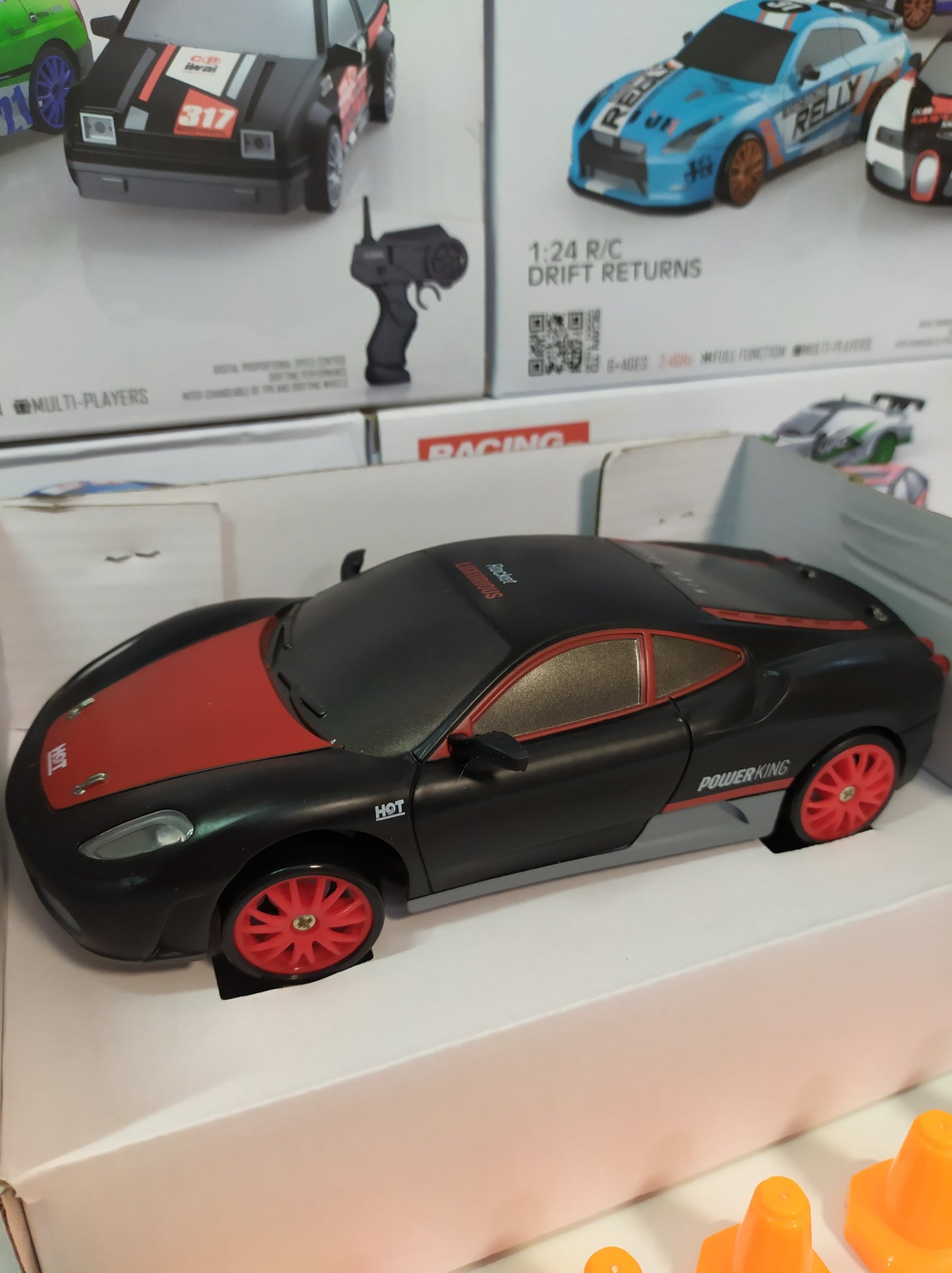 Coche teledirigido drift 1:24 FERRARI NEGRO - additional image 1